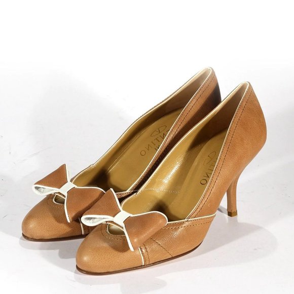 New "Valentino Women's Calf-Skin Leather Pumps with Elegant Ribbon Detail" - Picture 1 of 5